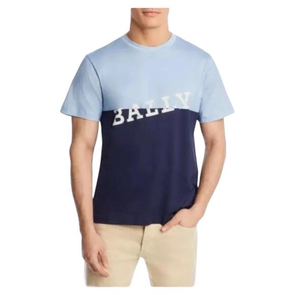 NEW BALLY men's logo t-shirt in poolside/midnight